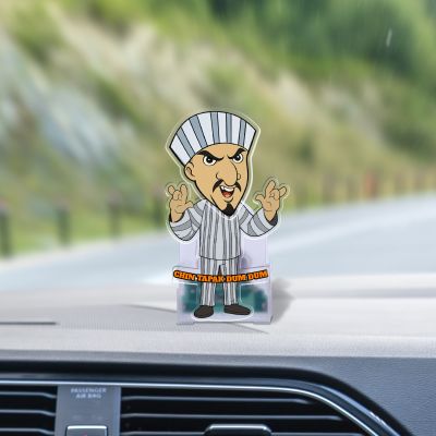 Chin Tapak Dum Dum Solar Powered Moving Head Funny Cartoon Theme Bobblehead Caricature for Car Dashboard, Home Decor & Tabletop Shaking Head Feature Gift for Kids, Friends & Return Gift